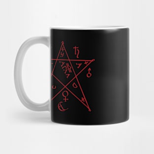 Wiccan Symbology Pentagram Black Arts Sorcerer Magic Witch Symbol Mug